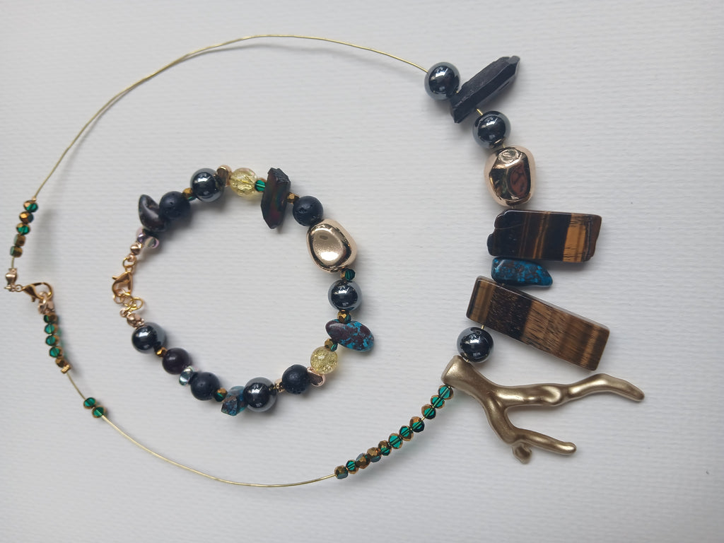 Ensemble de collier et bracelet pour femme