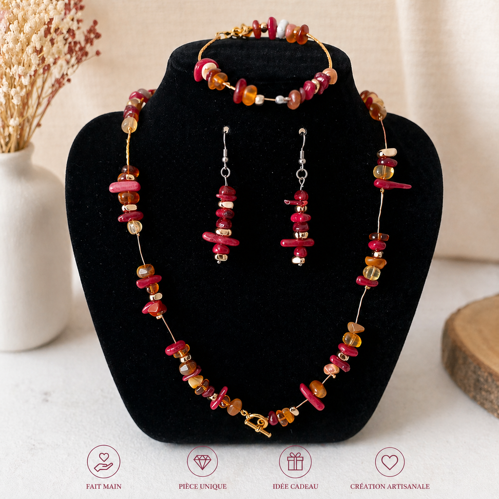 Ensemble en corail pour femme