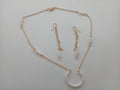 Collier et boucles d'oreille fin